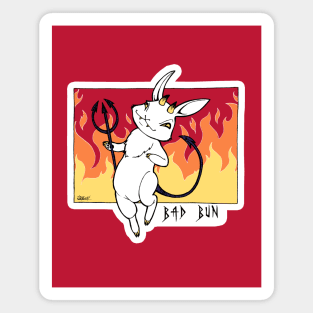 Bad Bun - Devil Bunny on your Shoulder Magnet